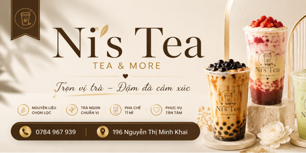 Ni's Tea - Trà Sữa 700ml Full Topping