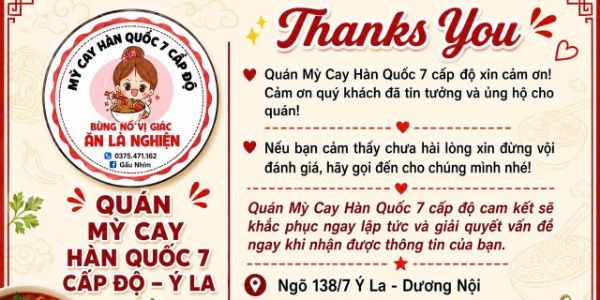 Mỳ Cay Hàn Quốc 7 Cấp Độ - Ỷ La