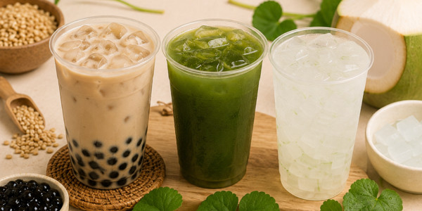 Nước Dừa, Rau Má & Trà Sữa Gạo Rang - Hồng Mai