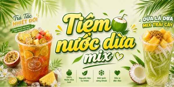 Tiệm Nước Dừa Tươi Mix - Lê Văn Nghề