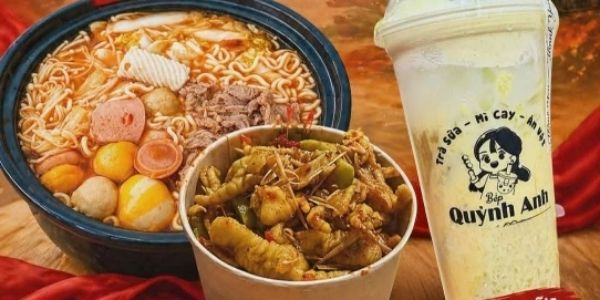 Bếp Quỳnh Anh - Mỳ Cay, Chân Gà Sốt Thái & Trà Hoa Quả