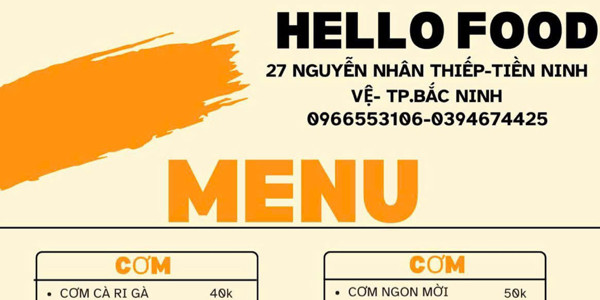 HELLO FOOD - Nguyễn Nhân Thiếp