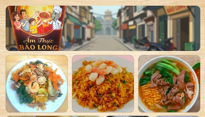 ẨM THỰC BẢO LONG - Bánh Mỳ Sốt Vang, Cơm Rang & Mỳ Xào - Đối Diện Số Nhà 146 Đê La Thành Nhỏ