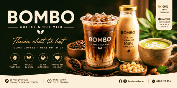 BOMBO - Cà Phê & Sữa Hạt Healthy