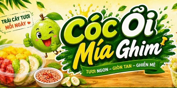 Cóc Ổi Mía Ghim - Trái Cây Cắt Sẵn