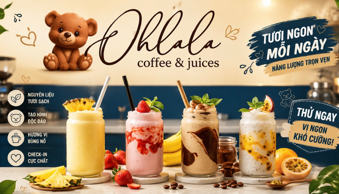 Ohlala - Juice & Coffee - 3 Đường Số 9