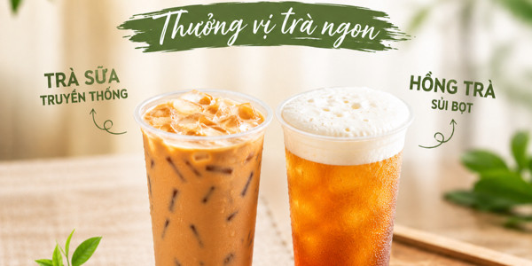 Bé Ba - Trà Sữa, Cacao Dẻo & Matcha - Năm Châu