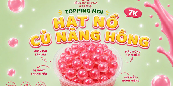 Hồng Trà Cổ Trấn - Trà Sữa Đậm Vị & Phô Mai Viên 1K