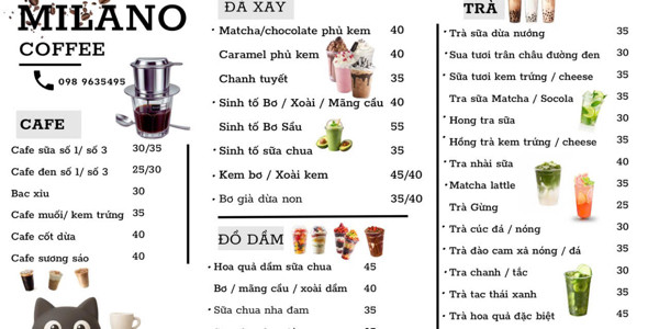 Milano - Nước Ép, Trà Sữa & Sinh Tố