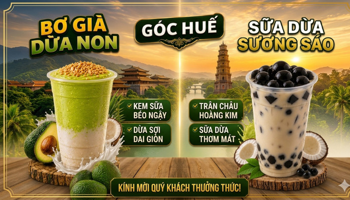 Bơ Già Dừa Non - Góc Huế - Hùng Vương