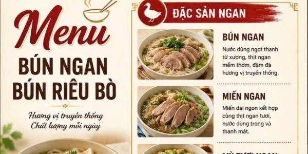 Bún Nhà Su - Bún Ngan, Riêu Cua Bắp Bò & Mọc Giò - 43 Hồ Ngọc Lân