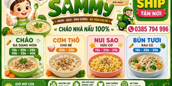 Cháo Dinh Dưỡng Cao Cấp SAMMY - Cháo, Phở & Mỳ Tươi - CHỢ ĐỒI