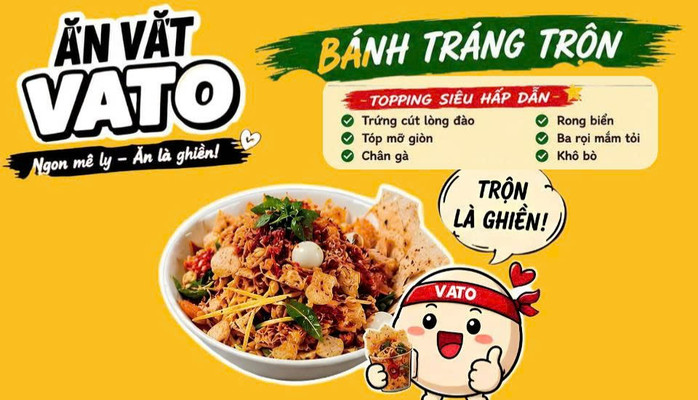Ăn Vặt VATO - Bánh Tráng Trộn & Mì Trộn Trứng Cút Lòng Đào - 57 Trần Mai Ninh