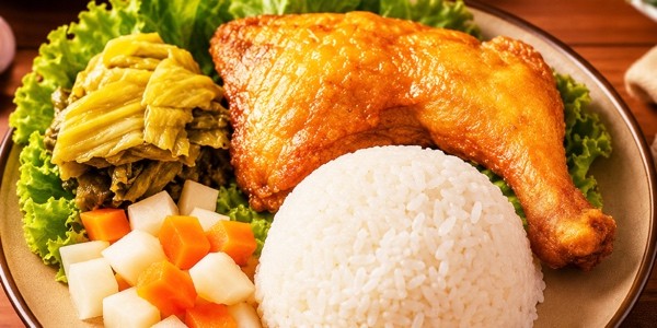 A Gà - Cơm Gà Xối Mỡ & Cơm Sườn