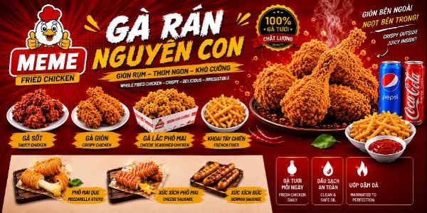 Gà Rán, Gỏi Cuốn & Gà Ta - Meme Chicken