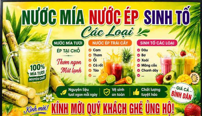 Nước Ép, Nước Mía & Sinh Tố - Dì Liên - Trưng Nữ Vương