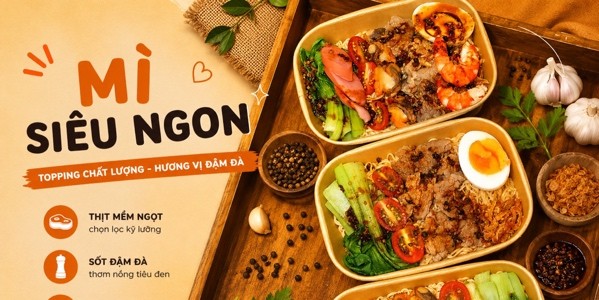 TiQi Food - Mì Bò Sốt Tiêu Đen - Đường 3 Tháng 2