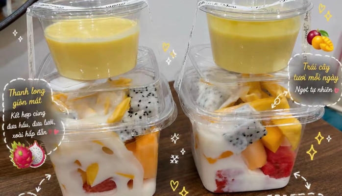 Ăn Vặt Nhà Bơ - Hoa Quả Dầm Sốt Chanh Leo - Lê Thái Tổ