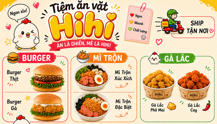 Tiệm Ăn Vặt Hihi - Mì Trộn - Ngư Phủ