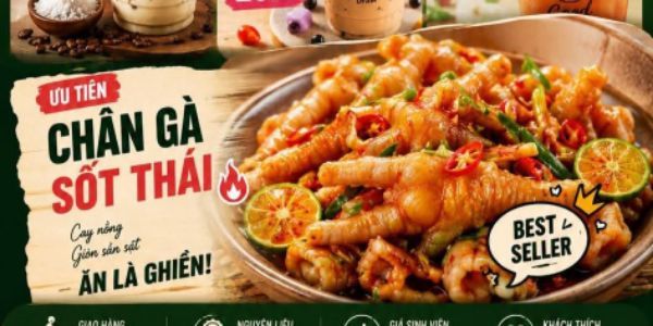 Bếp Nhà Tâm - Chân Gà Rút Xương Sốt Thái & Trà Sữa - Ông Ích Đường