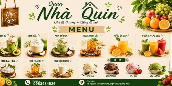 Nhà Quin - Kem Bơ, Kem Dừa & Trà Trái Cây