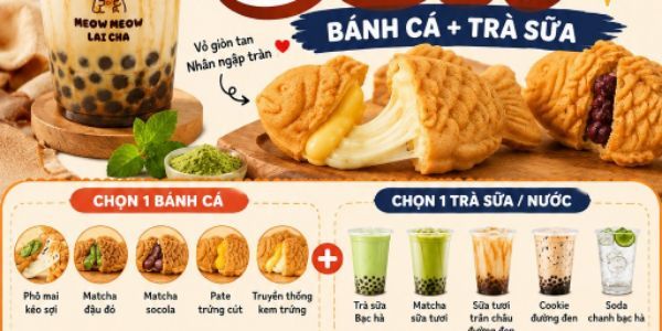 Meow Meow Lai Cha - Bánh Cá & Trà Sữa