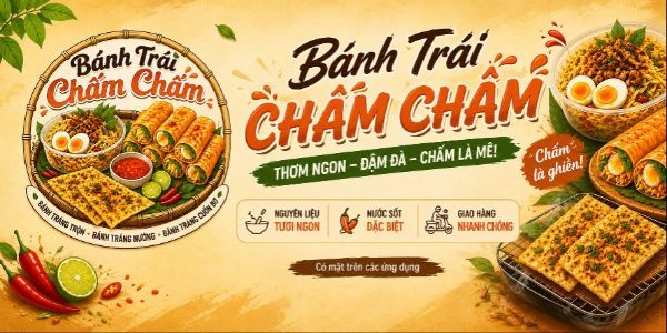 BÁNH TRÁI CHẤM CHẤM - Bánh Tráng Trộn & Cuốn Bơ - Đường 475