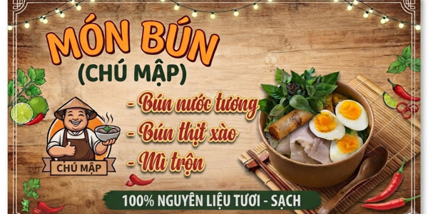 Bún Nước Tương Chú Mập - Món Bún