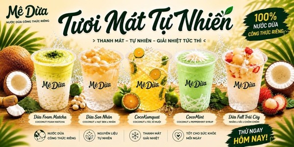 Mê Dừa - Nước Dừa Mix Uống Là Mê