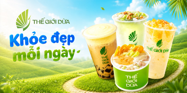 Trà Sữa Olong, Cà Phê Dừa & Nước Dừa - Thế Giới Dừa - 387 Nguyễn Văn Linh