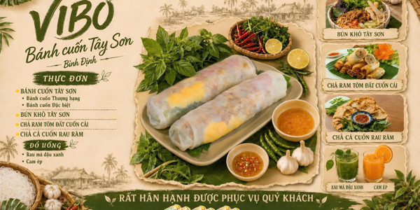 VIBO - BÁNH CUỐN TÂY SƠN, CHẢ RAM TÔM ĐẤT & BÚN KHÔ TÂY SƠN - Trường Chinh