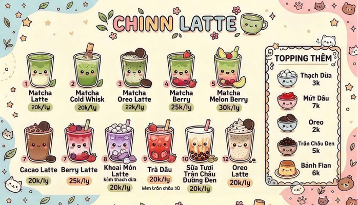 Chinn Latte - Matcha Latte - Tết Mậu Thân