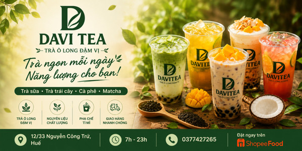 Davi Tea - Trà Ô Long Đậm Vị - 12/33 Nguyễn Công Trứ