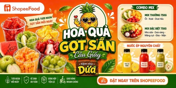 Hoa Quả Gọt Sẵn - Tiệm Nhà Dứa - 19B Ngõ Viện Máy