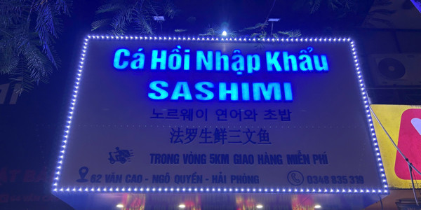 SASHIMI CÁ HỒI NAUY - 62 Văn Cao
