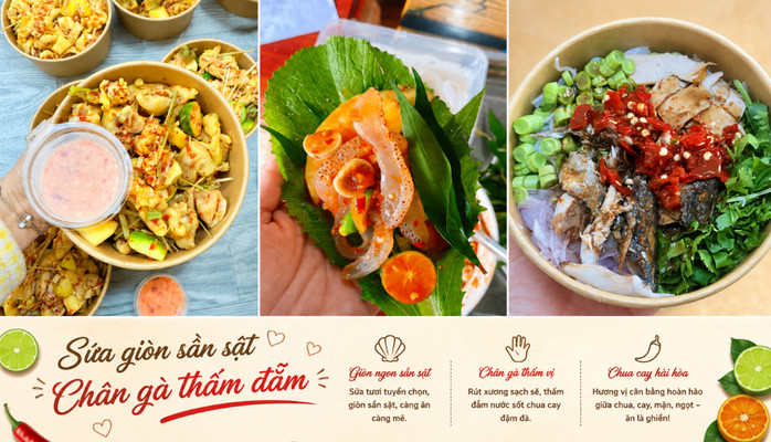 Ăn Vặt Bịm Ruby - Chân Gà Sả Tắc, Sứa Mắm Nhĩ & Bún Mắm Thái - Phan Đình Giót