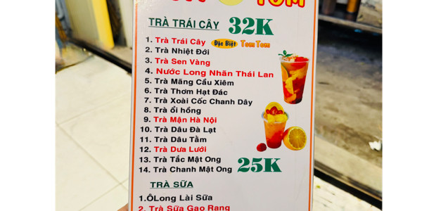 Tom Tom Trà Trái Cây Ăn Vặt - Tôn Đản