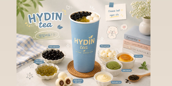 HYDIN TEA - GU ĐẬM TOPPING TƯƠI