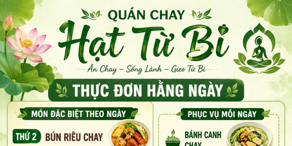 Quán Chay HẠT TỪ BI - Bùi Văn Hoà