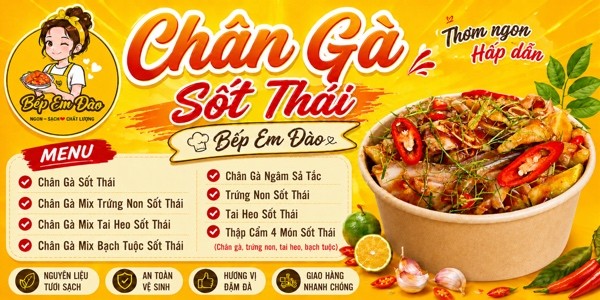 Chân Gà Sốt Thái - Bếp Em Đào
