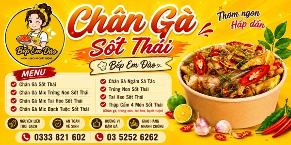 Chân Gà Sốt Thái - Bếp Em Đào