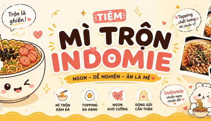 Tiệm Mì Trộn Indomie - Đồ Ăn - Bạc Liêu