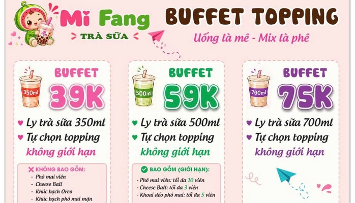 Trà Sữa Mi Fang - Buffet Topping - Hữu Hưng