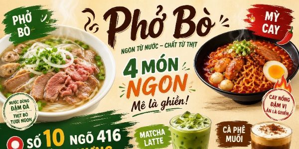 KIAN FOOD-PHỞ BÒ, MỲ CAY.MATCHA.CÀ PHÊ MUỐI