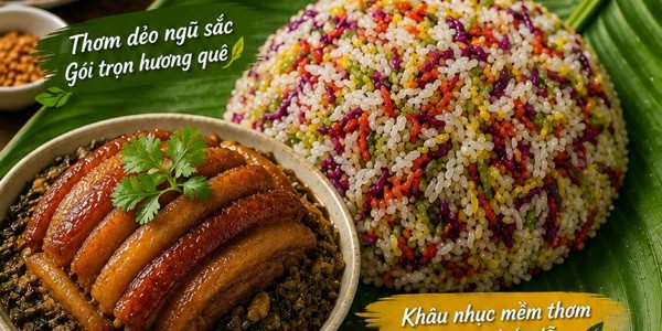 Vị Tâm Xôi Ngũ Sắc & Khâu Nhục