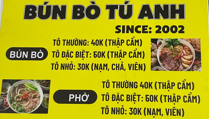 Tú Anh - Bún Bò & Phở - Lê Thị Hồng Gấm