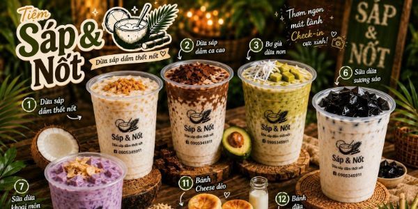 Tiệm SÁP & NỐT - Dừa Sáp Dầm Thốt Nốt