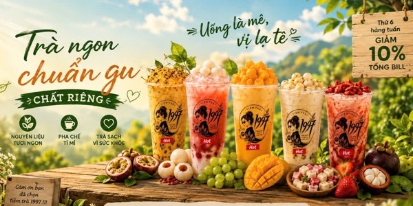 TIỆM TRÀ 1997 - Bơ Già Dừa Non, Sữa Chua & Cà Phê - Lê Đức Thọ