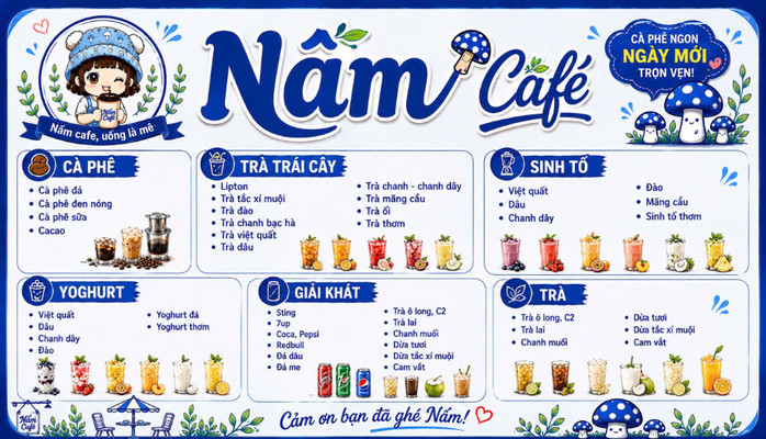 Nấm Cafe - Café, Trà Trái Cây & Sữa Chua - 515E/5 Khu Vực Bình Trung