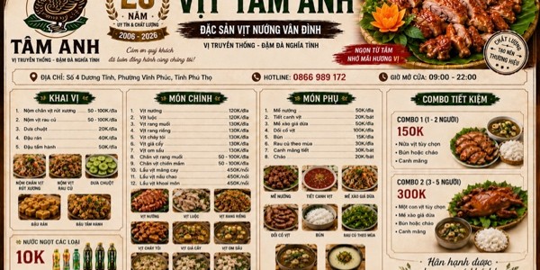 Quán Vịt Tâm Anh - Nhà Hàng Ăn Uống - Dương Tĩnh